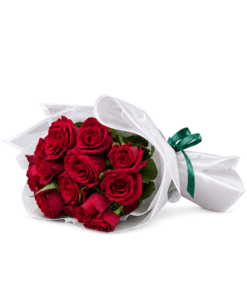 دسته گل ۱۱ شاخه رز قرمز کلاسیک