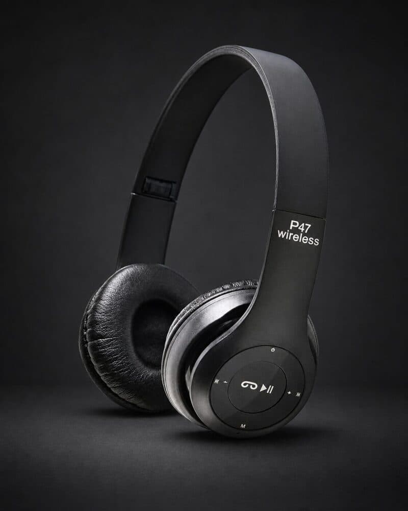 هدفون بی سیم مشکی P47 Wireless