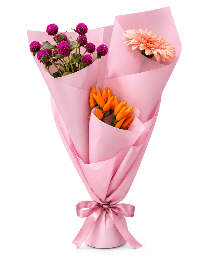 دسته گل پینک پاپ
