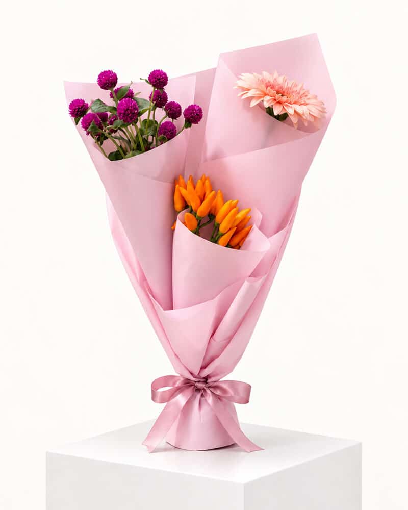 دسته گل پینک پاپ