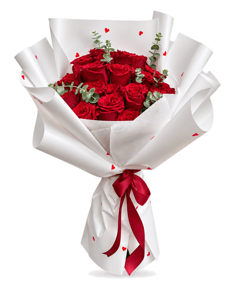 دسته گل پینترستی رز قرمز